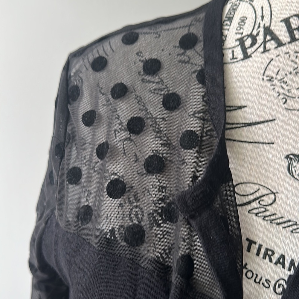 Elegant Black Sheer Women's Jacket - Picture 2 of 3